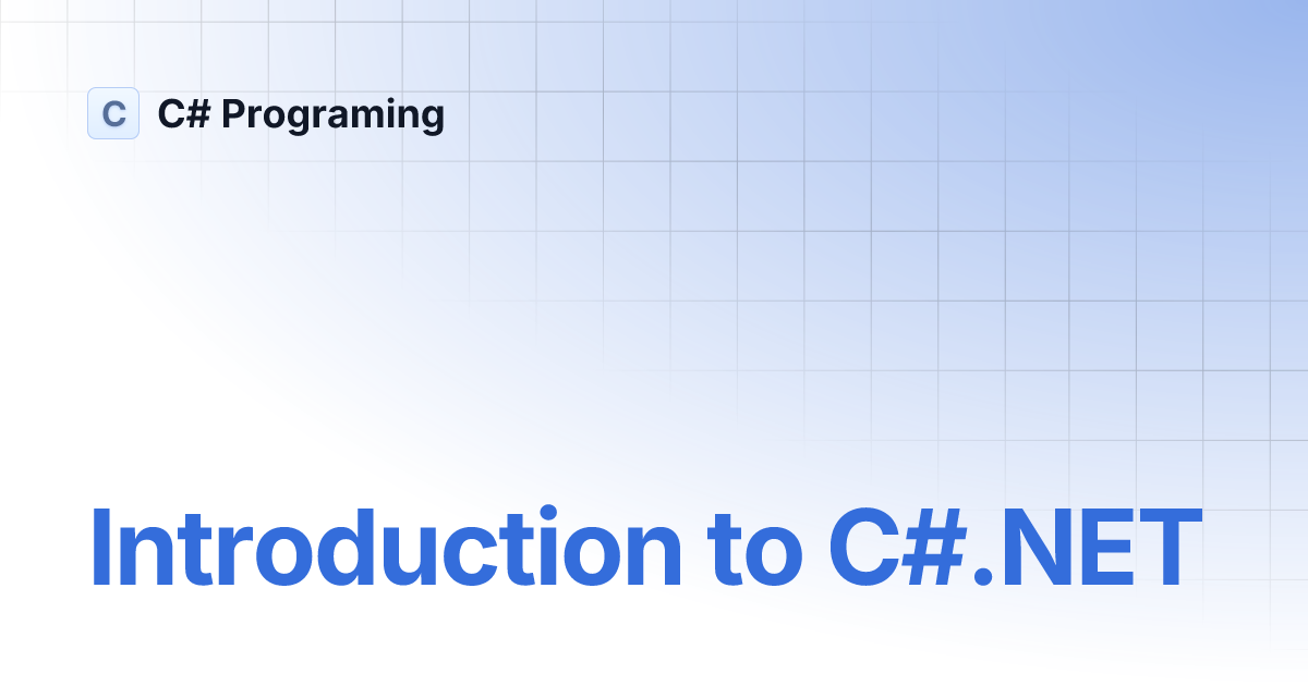 Introduction to C Programing